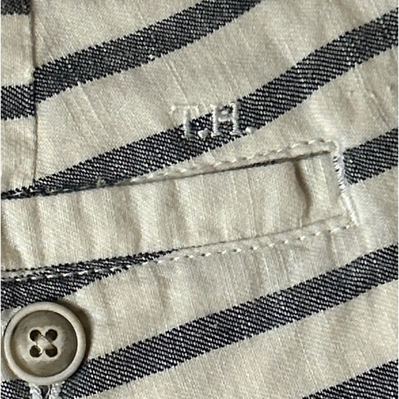 Tommy Hilfiger Linen Cotton Striped Shorts Women’s Size 4 Pockets Preppy - Picture 15 of 15